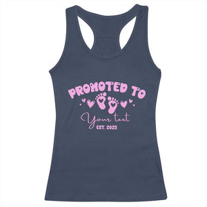 Personalized Gender Reveal Racerback Tank Top Custom Text Baby Girl Reveal Pink Family Matching TS10 Navy Print Your Wear