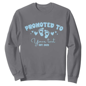 Personalized Gender Reveal Sweatshirt Custom Text Baby Boy Reveal Blue Family Matching TS10 Charcoal Print Your Wear