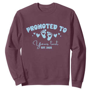 Personalized Gender Reveal Sweatshirt Custom Text Baby Boy Reveal Blue Family Matching TS10 Maroon Print Your Wear
