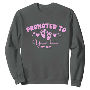 Personalized Gender Reveal Sweatshirt Custom Text Baby Girl Reveal Pink Family Matching TS10 Dark Heather Print Your Wear