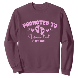 Personalized Gender Reveal Sweatshirt Custom Text Baby Girl Reveal Pink Family Matching TS10 Maroon Print Your Wear