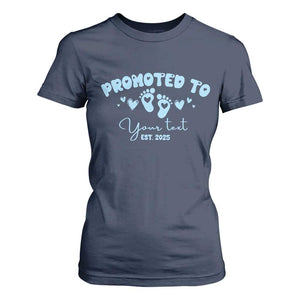 Personalized Gender Reveal T Shirt For Women Custom Text Baby Boy Reveal Blue Family Matching TS10 Navy Print Your Wear