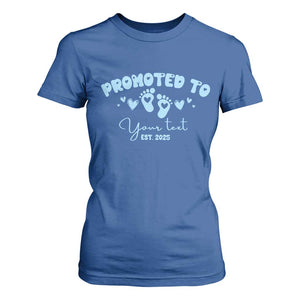 Personalized Gender Reveal T Shirt For Women Custom Text Baby Boy Reveal Blue Family Matching TS10 Royal Blue Print Your Wear