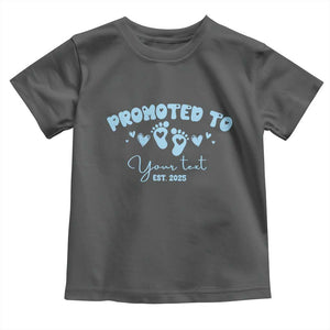 Personalized Gender Reveal Toddler T Shirt Custom Text Baby Boy Reveal Blue Family Matching TS10 Dark Heather Print Your Wear
