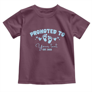Personalized Gender Reveal Toddler T Shirt Custom Text Baby Boy Reveal Blue Family Matching TS10 Maroon Print Your Wear