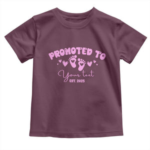 Personalized Gender Reveal Toddler T Shirt Custom Text Baby Girl Reveal Pink Family Matching TS10 Maroon Print Your Wear