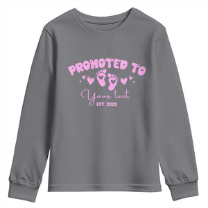 Personalized Gender Reveal Youth Sweatshirt Custom Text Baby Girl Reveal Pink Family Matching TS10 Charcoal Print Your Wear