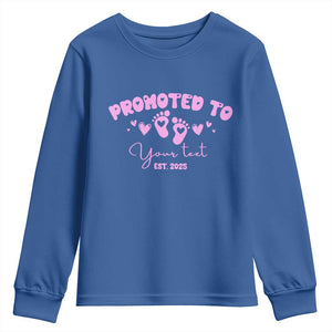 Personalized Gender Reveal Youth Sweatshirt Custom Text Baby Girl Reveal Pink Family Matching TS10 Royal Blue Print Your Wear