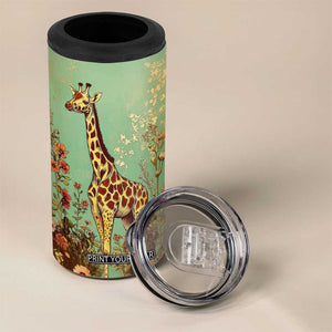 Personalized Giraffe 4 in 1 Can Cooler Tumbler with Retro Style Illustration TS04 Print Your Wear