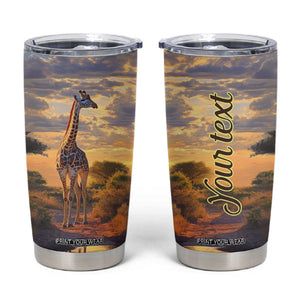 Personalized Giraffe Lover Tumbler Cup with Wildlife Theme Design TS04 Multicolor Print Your Wear