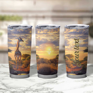 Personalized Giraffe Lover Tumbler Cup with Wildlife Theme Design TS04 Print Your Wear