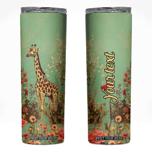 Personalized Giraffe Skinny Tumbler with Retro Style Illustration TS04 Multicolor Print Your Wear