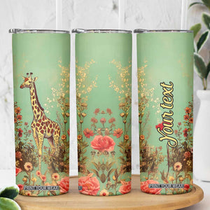 Personalized Giraffe Skinny Tumbler with Retro Style Illustration TS04 Print Your Wear