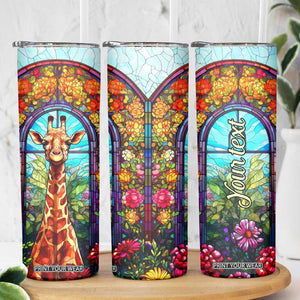 Personalized Giraffe Skinny Tumbler with Stained Glass Style Art TS04 Print Your Wear