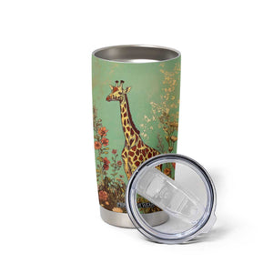 Personalized Giraffe Tumbler Cup with Retro Style Illustration TS04 Print Your Wear