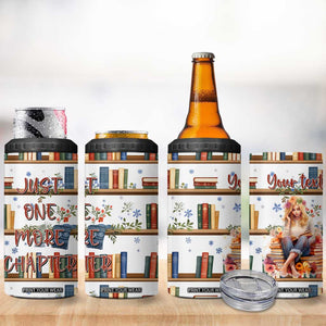 Personalized Girl 4 in 1 Can Cooler Tumbler with Books and Just One More Chapter Quote TS04 Print Your Wear