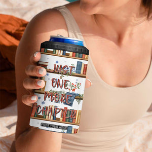 Personalized Girl 4 in 1 Can Cooler Tumbler with Books and Just One More Chapter Quote TS04 Print Your Wear