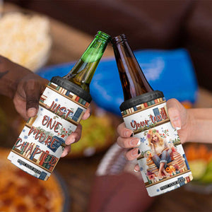 Personalized Girl 4 in 1 Can Cooler Tumbler with Books and Just One More Chapter Quote TS04 Print Your Wear