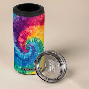 Personalized Hippie Tie Dye 4 in 1 Can Cooler Tumbler with Groovy Style TS04 Print Your Wear