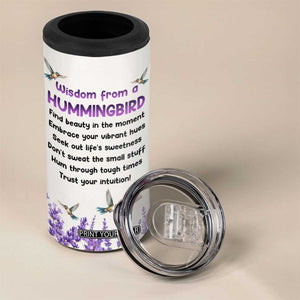 Personalized Hummingbird 4 in 1 Can Cooler Tumbler with Wisdom From A Hummingbird Quote TS04 Print Your Wear