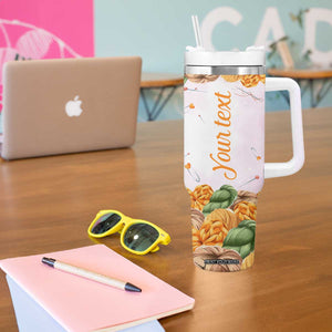 Personalized Knitting Hug Tumbler With Handle with Cozy Craft Theme Design TS04 Print Your Wear