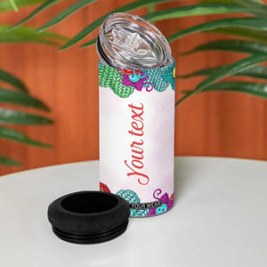Personalized Knitting Lover 4 in 1 Can Cooler Tumbler with Yarn and Needles Illustration TS04 Print Your Wear