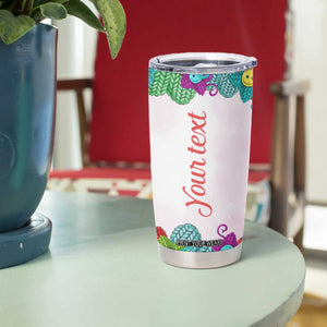 Personalized Knitting Lover Tumbler Cup with Yarn and Needles Illustration TS04 Print Your Wear