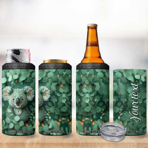 Personalized Koala 4 in 1 Can Cooler Tumbler with Quilling Art Style Design TS04 Print Your Wear