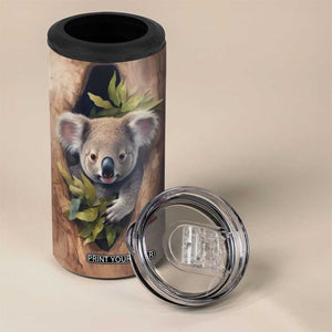 Personalized Koala Sitting in Tree 4 in 1 Can Cooler Tumbler with Nature Scene TS04 Print Your Wear