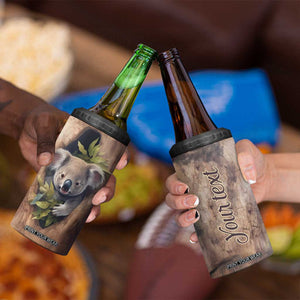 Personalized Koala Sitting in Tree 4 in 1 Can Cooler Tumbler with Nature Scene TS04 Print Your Wear