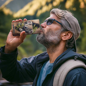 Personalized Koala Sitting in Tree 4 in 1 Can Cooler Tumbler with Nature Scene TS04 Print Your Wear