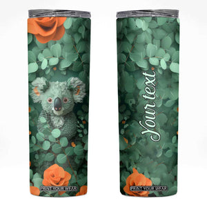 Personalized Koala Skinny Tumbler with Quilling Art Style Design TS04 Multicolor Print Your Wear