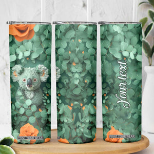 Personalized Koala Skinny Tumbler with Quilling Art Style Design TS04 Print Your Wear