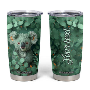 Personalized Koala Tumbler Cup with Quilling Art Style Design TS04 Multicolor Print Your Wear