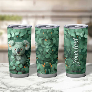 Personalized Koala Tumbler Cup with Quilling Art Style Design TS04 Print Your Wear