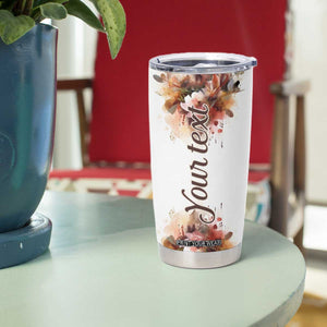 Personalized Koala Tumbler Cup with Vintage Floral Style Illustration TS04 Print Your Wear