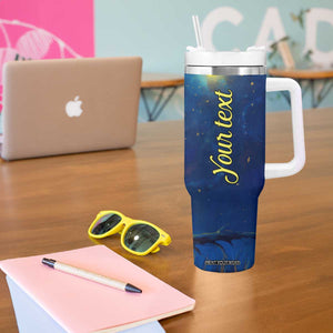Personalized Koala Tumbler With Handle with Flower and Starry Night Background TS04 Print Your Wear
