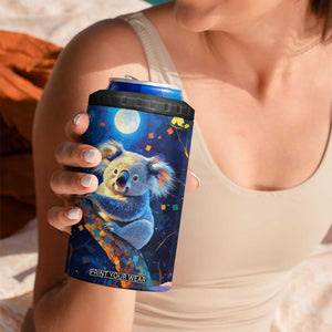 Personalized Lovely Koala 4 in 1 Can Cooler Tumbler with Cute Animal Theme TS04 Print Your Wear