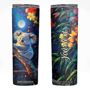 Personalized Lovely Koala Skinny Tumbler with Cute Animal Theme TS04 Multicolor Print Your Wear