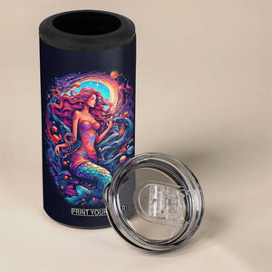 Personalized Mermaid Lover 4 in 1 Can Cooler Tumbler with Underwater Theme Illustration TS04 Print Your Wear