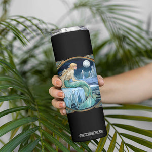 Personalized Mermaid Skinny Tumbler with Retro Vintage Illustration Style TS04 Print Your Wear