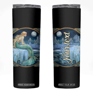 Personalized Mermaid Skinny Tumbler with Retro Vintage Illustration Style TS04 Multicolor Print Your Wear