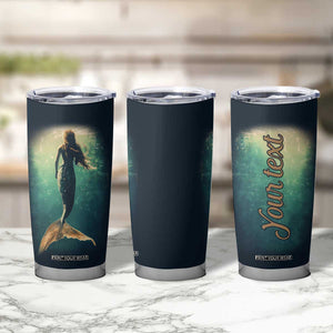 Personalized Mermaid Tumbler Cup with Vintage Artistic Theme TS04 Print Your Wear
