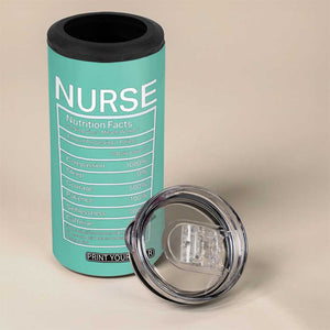 Personalized Nurse 4 in 1 Can Cooler Tumbler Nutrition Facts Uniform Design TS04 Print Your Wear