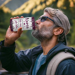 Personalized Nurse 4 in 1 Can Cooler Tumbler Quote Because Badass Life Saver Is Not An Official Job Title Design TS04 Print Your Wear