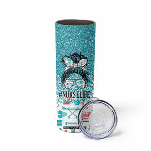 Personalized Nurse Life Skinny Tumbler with Bold Quote Illustration TS04 Print Your Wear