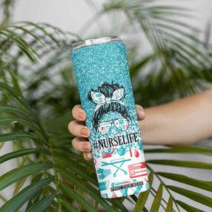 Personalized Nurse Life Skinny Tumbler with Bold Quote Illustration TS04 Print Your Wear