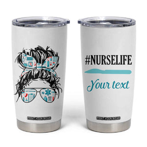 Personalized Nurse Life Tumbler Cup with Medical Theme Typography TS04 Multicolor Print Your Wear