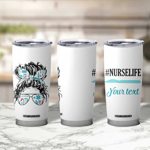 Personalized Nurse Life Tumbler Cup with Medical Theme Typography TS04 Print Your Wear