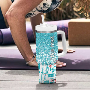 Personalized Nurse Life Tumbler With Handle with Bold Quote Illustration TS04 Print Your Wear